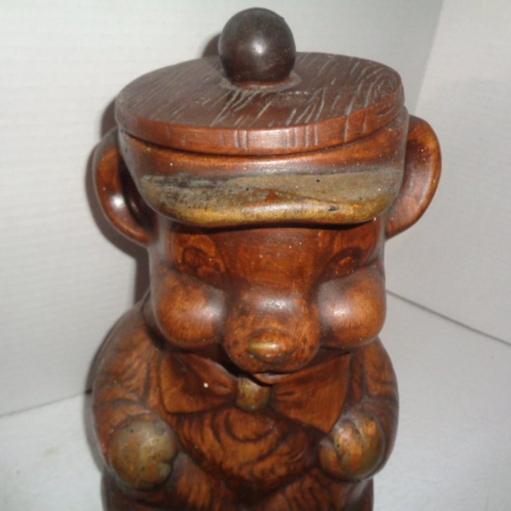 Ceramic Teddy Bear Cookie Jar 12" Tall, Great Condition - Picture 2 of 5